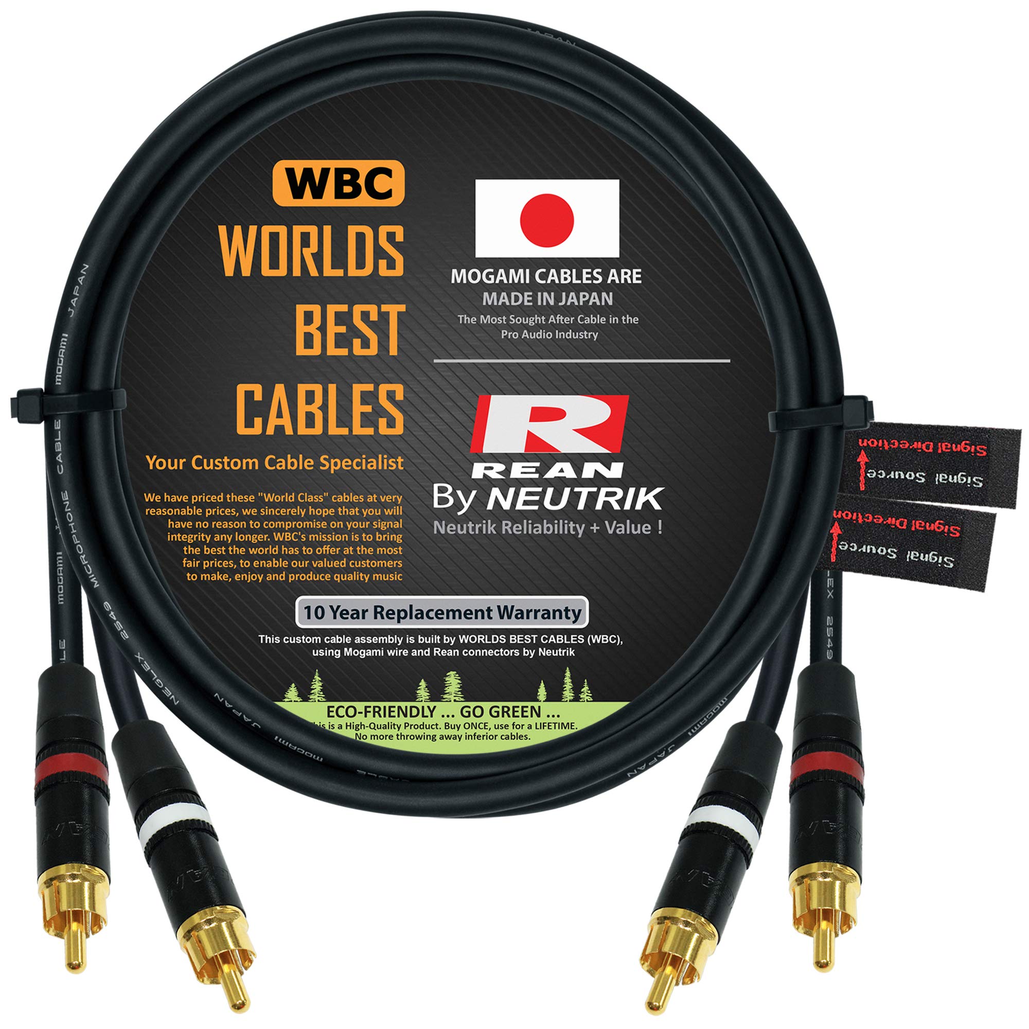 Amazon.com: WORLDS BEST CABLES: Mogami 2549 - Neutrik's Rean RCA
